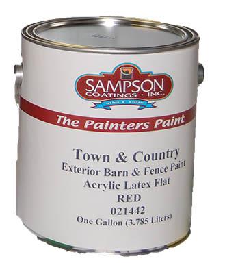 Sampson, Town & Country Latex Paint, Red, 1 Gallon - Augusta Cooperative  Farm Bureau, Inc.