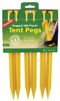 Coghlans, Tent Pegs, ABS Plastic, 12, 6 Pack - Augusta Cooperative Farm  Bureau, Inc.