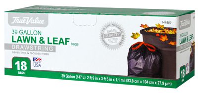 True Value, Lawn & Leaf Bags, 39 Gallon, 18 Count - Augusta Cooperative  Farm Bureau, Inc.